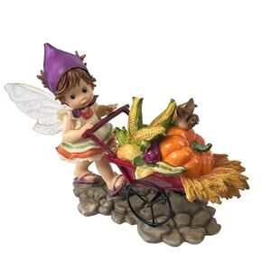 My Little Kitchen Fairies Bountiful Harvest Fairie Fall Pumpkin Fairy Figurine